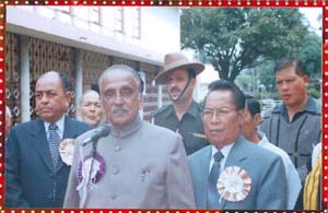 Shri M.M. Jacob delivering a speech in the exhibition ground