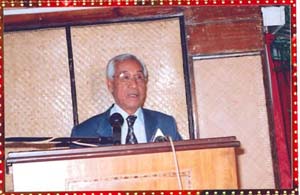 Hon'ble Chief Minister of Meghalaya, Shri J.D. Rymbai delivering a valedictory address at the close of the workshop